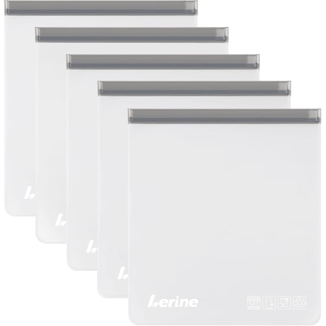 Sacs de Congélation Réutilisables de 2 Gallons, Lavables au Lave-Vaisselle 13"x15.6 Pouces, Sacs de Congélation Réutilisables Étanches Sans BPA de 2 Gallons, Sacs de Rangement pour Aliments pour Mariner les Viandes, les Légumes, Organisation à la Maison (Gris, 2 Gallons)