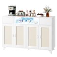 thumbnail image 1 of Rattan Sideboard with 2 Drawers, Power Outlet & LED Lights for Living Room, 1 of 7