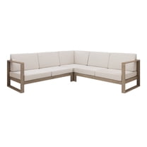 Linon Hedley Outdoor Sectional Set, Natural/Beige