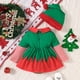 thumbnail image 3 of Disfraz de elfo navideño para bebés y niños pequeños, ropa navideña, mono con gorro de Papá Noel, atuendo navideño para niñas, atuendos a juego para hermanos, para bebés, niños y niñas de 6 a 12 meses, 3 of 8