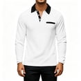 thumbnail image 5 of Fengqque Mens Casual Polo Shirt Summer Short Sleeve Vacation Button Beach Stretchy Golf Shirts White XL, 5 of 5