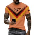 thumbnail image 3 of Women's Germany Football Graphic T-Shirt, Men's Soccer Graphic Print T-Shirt Casual Sportswear Top Athletic for Soccer Tournament 2026 Saffron Size: 2XL, 3 of 3