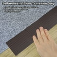 thumbnail image 4 of Uxcell Self Adhesive Floor Transition Strip Vinyl Flat Divider Flooring Black Walnut 10 FT x 2", 4 of 7