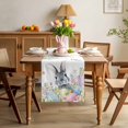 thumbnail image 3 of Easter Table Runner 72 Inches Long for Kitchen Dining, Spring Rustic Botanical Floral Rabbit Eggs Leaves Dresser Scarf Farmhouse, Dining Table Decorations for Wedding/Parties, 14 x 72 In, 3 of 8