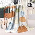 thumbnail image 2 of Fall Pumpkins Leaves Pattern Blanket,Comfortable Soft Lamb Wool Throw Blanket,All Season,Warm Lightweight Blankets for Sofa Bed Couch Living Room Chair,40"x50", 2 of 4