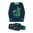 thumbnail image 3 of Merqwadd Snowman Print Pants and Romper/Dinosaur Print Long Sleeve Tops Bundle, 3 of 9