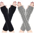 thumbnail image 1 of Women's Gs, 2 Ps Of Warm Knitted Finrless Mittens, 1 of 5