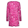 thumbnail image 4 of Pompotops Chemisier Décontracté à Manches Longues Imprimé pour Femmes avec Poche Cardigan Liquidation, 4 of 5