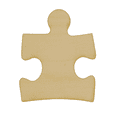 thumbnail image 1 of Package of 1, Medium 7" x 8" x 0.125" Baltic Birch Plywood Puzzle Piece Wood Cutout for Art and Craft Project, Made in USA, 1 of 1