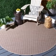 thumbnail image 6 of SAFAVIEH Hampton Ali Diamond Indoor/Outdoor Area Rug, Brown, 6'5" x 6'5" Round, 6 of 9