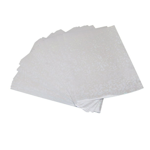 50 hojas de laminado en frío holográfico, resistentes al agua y a los arañazos, tamaño A4, para laminado en frío, para insignias, tipo 1