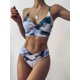 thumbnail image 2 of Bikini estampado de cintura alta para mujer, traje de baño Sexy, conjunto de realce, traje de baño brasileño, ropa de playa de verano, 2 of 3