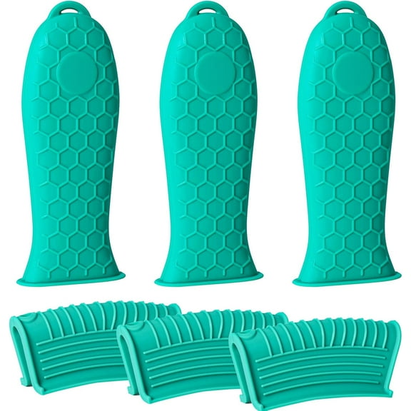 Cast Iron Handle Covers, 6 Pack Heat Resistant Silicone Handle Covers for Cast Iron Skillets and Pans
