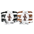 thumbnail image 1 of Tradicional juego de sombras hombre caminar Pulsera pareja de cuerdas de cuero Unbranded M, 1 of 3