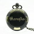 thumbnail image 1 of The Greatest Grandpa Black and Gold Pocket Watch Anti-Tarnish Belt Hook Chain WP-GP1, 1 of 3