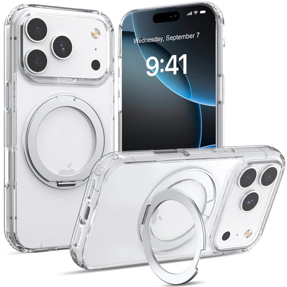 Raptic Air Stand MagSafe Clear Phone Case for iPhone 17 Pro