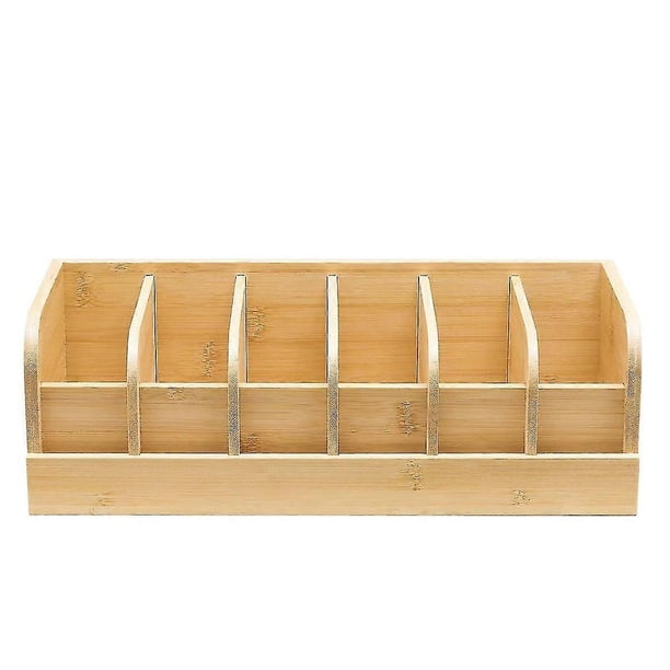 Belt Organizer, Wooden Belt Rack, 6-Compartment Belt Holder, Closet Drawer Belt Hanger Belt Organizer