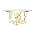 thumbnail image 4 of American Home Classic Edward Round Metal Dining Table in High Polish Gold, 4 of 9