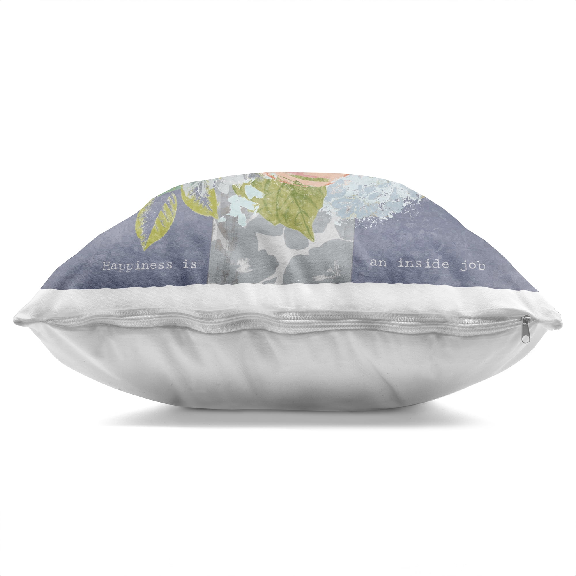 Stupell Industries Happiness Is An Inside Job Decorative Printed Throw Pillow, design by Suzanne Nicoll, 18 x 7 x 18