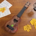 thumbnail image 4 of CIMAXIC Children Small Size Musical Instruments Imitated Ukulele Mini Guitar Playing Toy with Four Strings (44cm, Coffee),17.32"X5.91"X2.36", 4 of 4