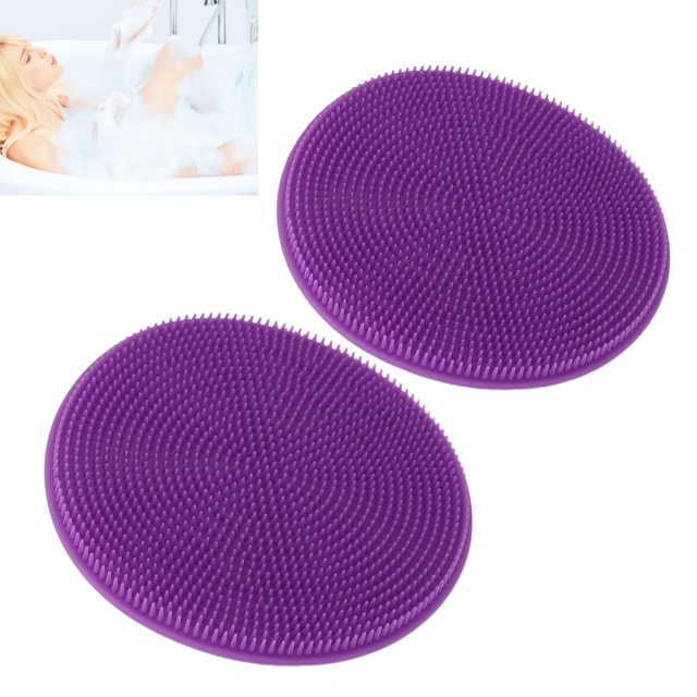 Cepillo De La Ducha Del Silicón, Desintoxicación 2pcs Higiénico Del Depurador Del Cuerpo Del Silicón Para El Viaje