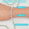 thumbnail image 3 of 1 Set 3 Yards Glass Rhinestone Chains with Brass Findings Garland Strands For Wedding with Card Paper Silver 9x4mm, 3 of 8