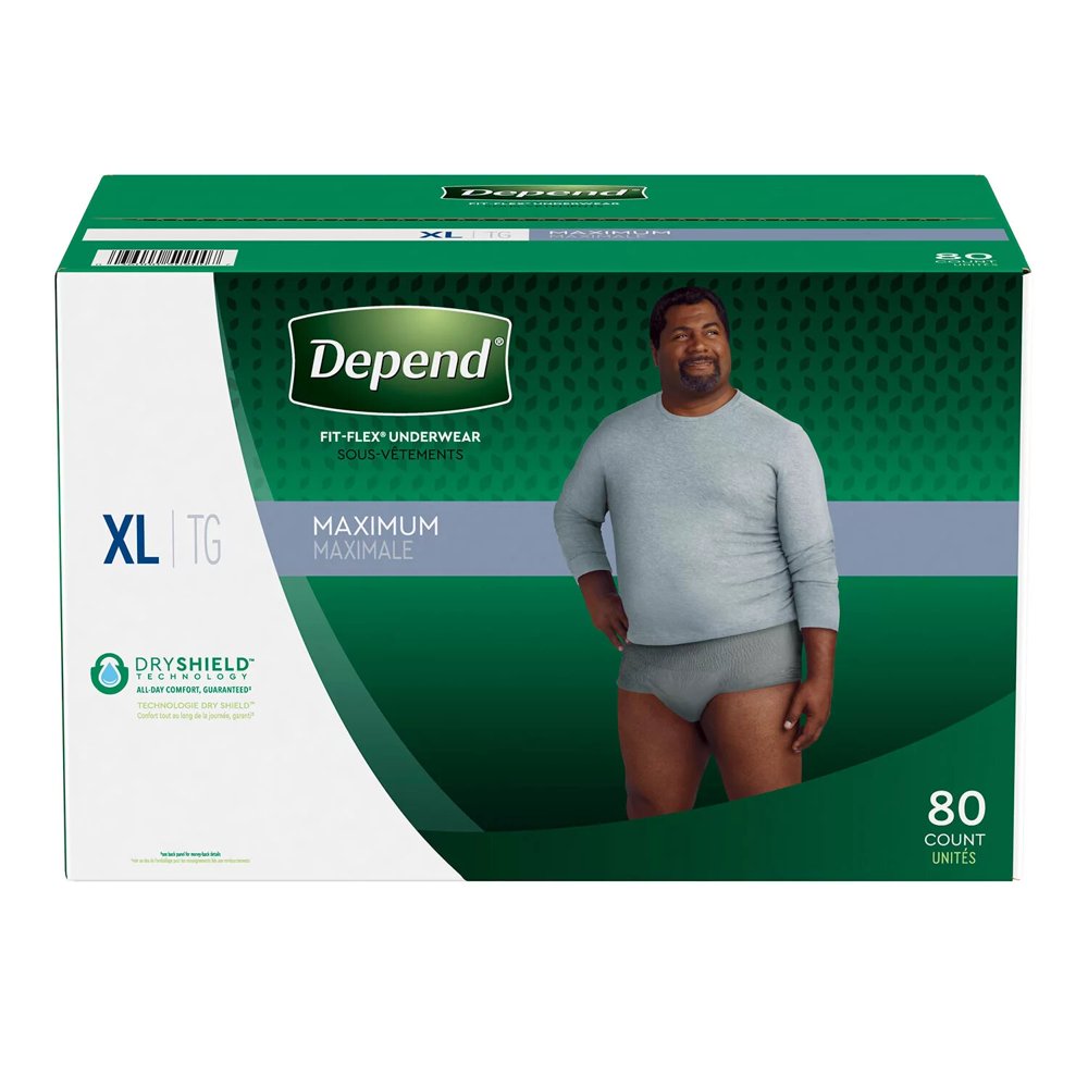 Depend FitFlex Underwear for Men 80 ct XLarge