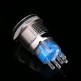thumbnail image 4 of 12V Auto Powel Eye Metal Push Button Blue Led Light Toggle Switch 19Mm Ap Car Switch, 4 of 8