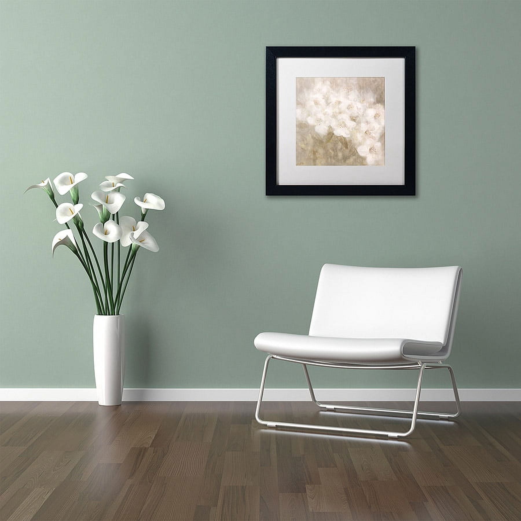 Li Bo 'Wild Flowers II' Matted Framed Art