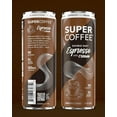 thumbnail image 3 of Super Coffee Espresso with Cream, Iced Espresso Can, 11 fl oz, 12 Pack, 150 mg Caffeine, Cow Milk, 3 of 5