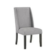 thumbnail image 3 of 7Pc Dining Room Set Faux Marble Table Upholstered Wing Back Chairs Gray Finish Furniture, 3 of 7
