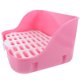 thumbnail image 5 of Nestingho Detachable Grid Pink Rabbit Potty Trainer Litter Box for Small Pets and Cage Use, 5 of 8