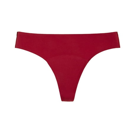 ZJFXGS Sports Menstrual Panties Women S Low-Waist Thong Hot Girls Sexy Waist Panty Underwear Bikini String Thongs Underwear Solid Nylon Ice Women S Seamless Shaping Panties Red L