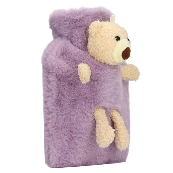 Warm Water Bag, Hot Water Bag Soft Flannel Cute Cartoon Multifunctional For Homes Brown,Purple