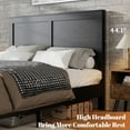 thumbnail image 4 of Queen Size Wood Platform Bed Frame, Noise-Free Design with No Box Spring Required, Easy Assembly & Large Storage Space, Dark Black Finish, 4 of 5