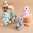 thumbnail image 2 of LLavero de muñeca de peluche de dinosaurio para niña y mujer, colgante de mochila, llavero encantador de dibujos animados, llavero de coche de felpa lindo, regalo, 1 unidad, 2 of 5
