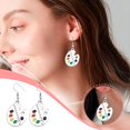 thumbnail image 5 of SUSHANG Sketchpad Palette Earrings Paintboard Color Earrings Necklace Artist Temperament Earrings Simple Oil Dropping Earrings Hook, 5 of 5