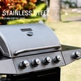 thumbnail image 4 of MASTER COOK 4+1 Burners Propane Gas Grill, 52,000 BTU Four-Burn Cabinet BBQ Grill with Side Stove, 518 Sqin Cooking Area, Stainless Steel, 4 of 8