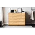 thumbnail image 2 of 63" 9-Drawer Dresser - Natural Wood Wide Storage Chest for Bedroom, 2 of 2