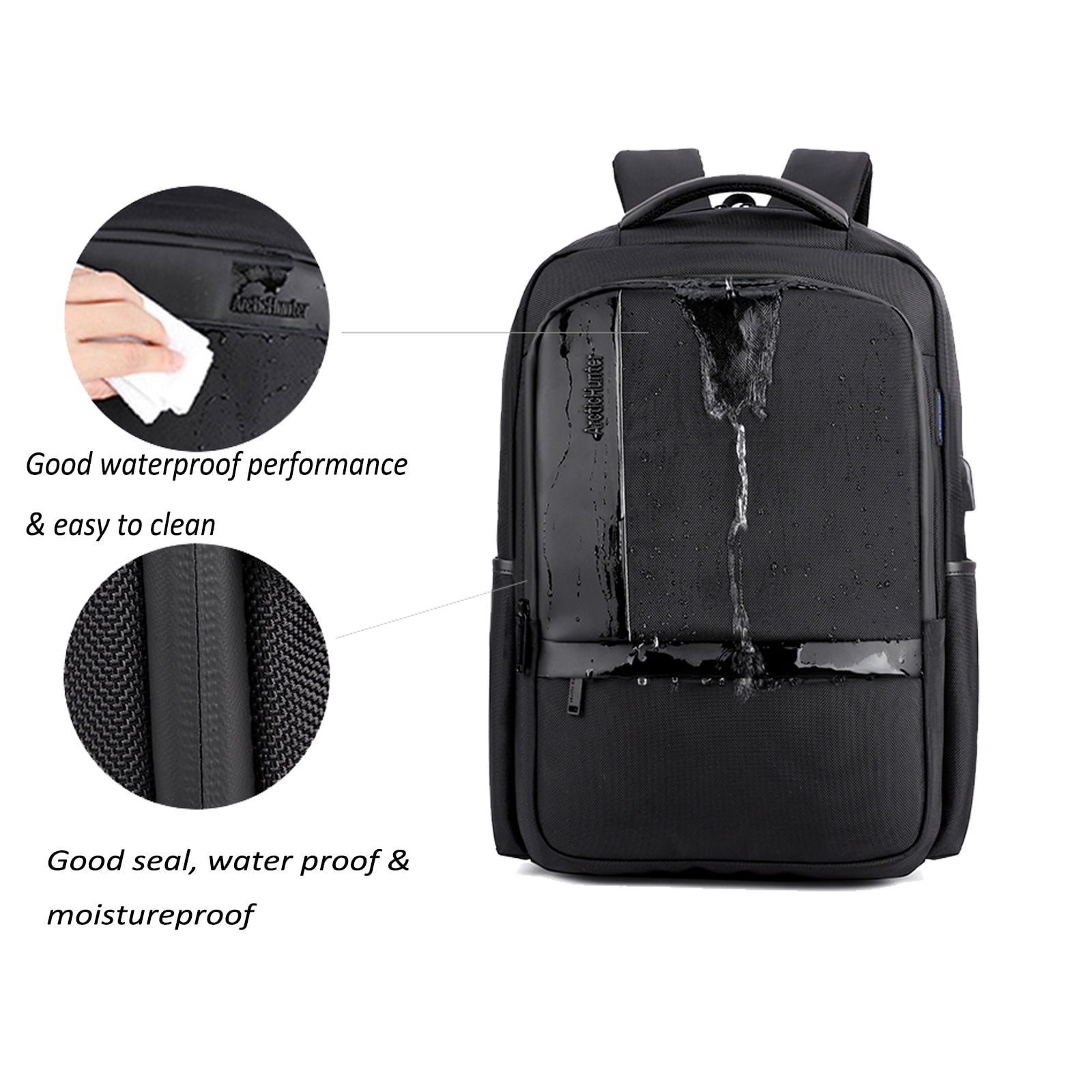CHUNSHENN Water Resistant USB Charging Laptop Bag Outdoor Leisure Backpack Large Capacity Business Travel Backpack Color : Blue 