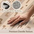 thumbnail image 6 of ODIKA 4'x6' Beige Brown Abstract Design Washable Area Rug Modern Geometric Stripes with Camel Accents Pet Friendly, Non-Shedding for Bedroom, Reading Nook, 6 of 7