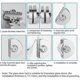 thumbnail image 3 of 10~12mm Stainless Steel Door Lock Anti-theft Security Lock Frameless Push Sliding Door Lock With Key, 3 of 5