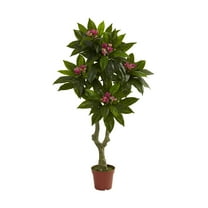 Nearly Natural 60" UV Resistant Plumeria Artificial Tree