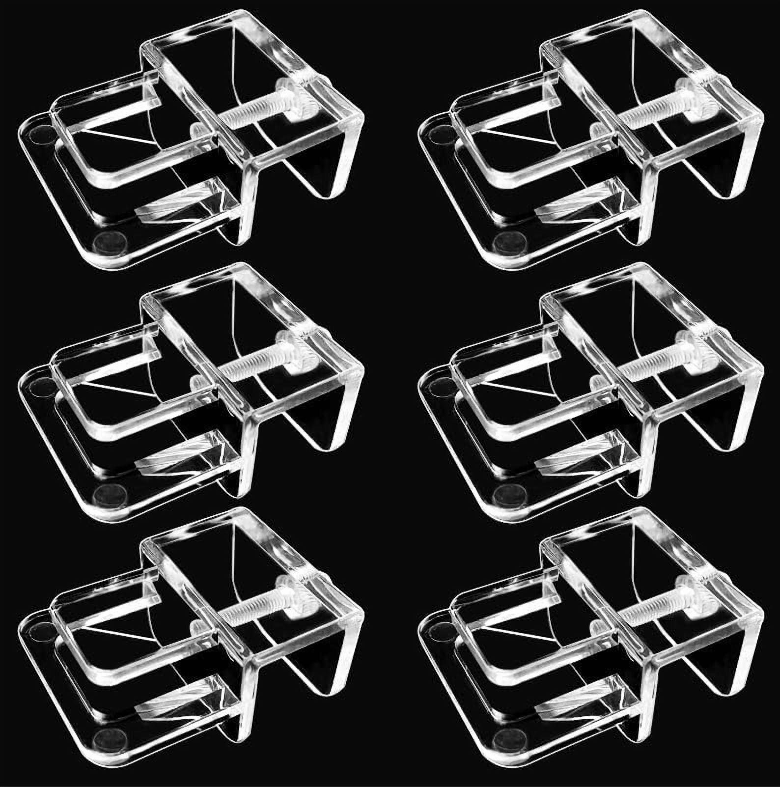 czcpp-6 pcs Clips de Couvercle d'Aquarium Sans Bord Couvercle de Couvercle de Réservoir de Poissons Support de Capot Clip de Couvercle en Verre Acrylique pour Aquarium