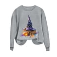 thumbnail image 6 of Women's Magic Potion Witch Hat Sweatshirts Halloween Graphic Pullover Tops Casual Crewneck Long Sleeve Shirts Comfy Fall Clothes Novelty Holiday Apparel, 6 of 6