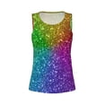 thumbnail image 3 of Picia Colorful Glitter Pattern Women's Workout Tank Top,Breathable Activewear,Slim Fit Athletic Top,Versatile Workout Moisture-wicking top-XX-Large, 3 of 9