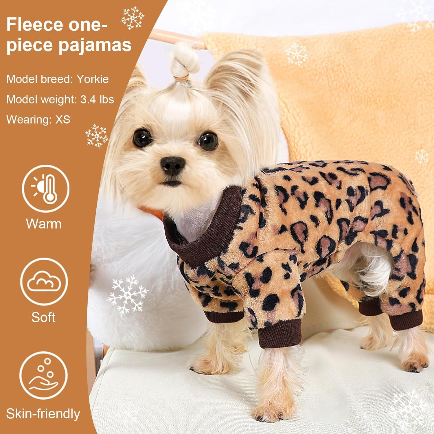 Vêtements pour Petits Chiens Garçon Fille, Pyjamas Chauds et