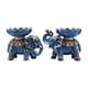 thumbnail image 1 of Figuras de elefantes en pareja con bandeja de frutas, adorno de Feng Shui, colección de escritorio decorativa para el hogar, pieza decorativa multifun Azul, 1 of 8