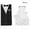 Black and White, variant on Rupoun Double-Breasted Suit Wedding Favor Boxes 100pcs, Romantic Tuxedo and Gown Gift Boxes for Sweets and Favors (3.93 inches / 10 cm)