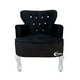 thumbnail image 1 of Sillón Individual Vintage MARDAM Terciopelo Negro, 1 of 3